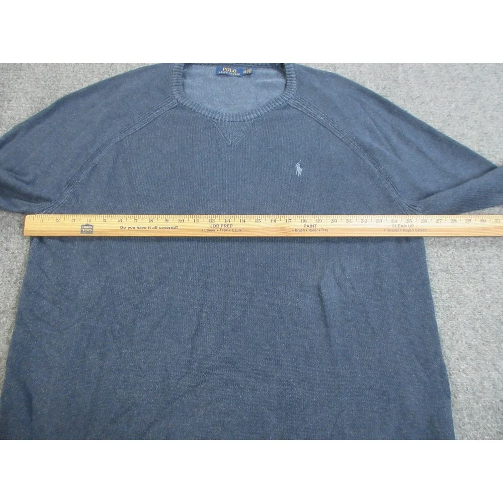 Polo Ralph Lauren Sweater Mens 2XL Blue Cotton Knit Pullover Casual